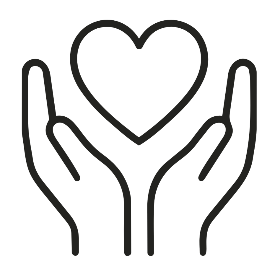 Icon of heart and hands to represent somatic healing | EMDR therapy in NYC | therapy for adults | 10009, 10011, 10010, 10013, 10012, 10017, 10003, 10001