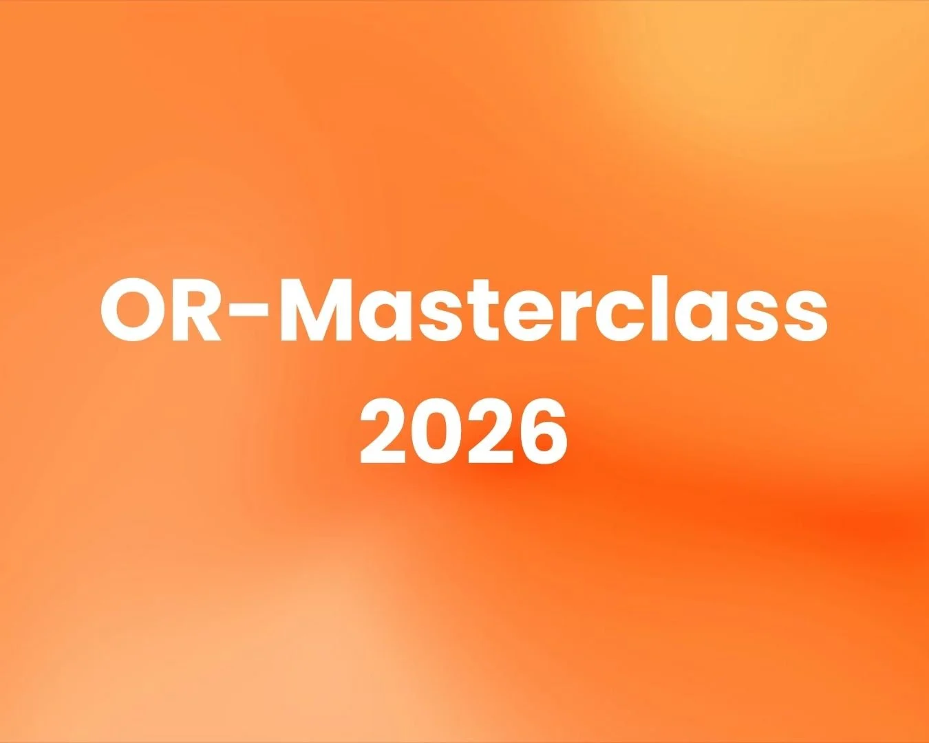 De OR-Masterclass