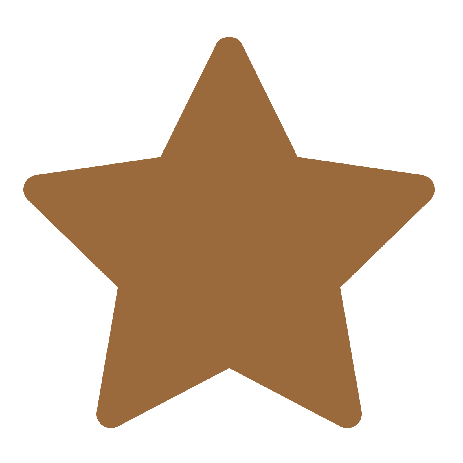 Gold star on a black background, resembling an award or Hollywood Walk of Fame star.