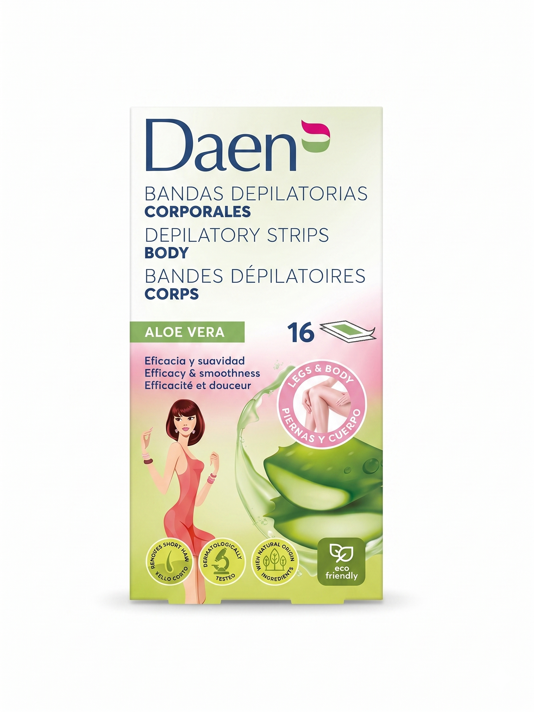 Body wax strips Aloe