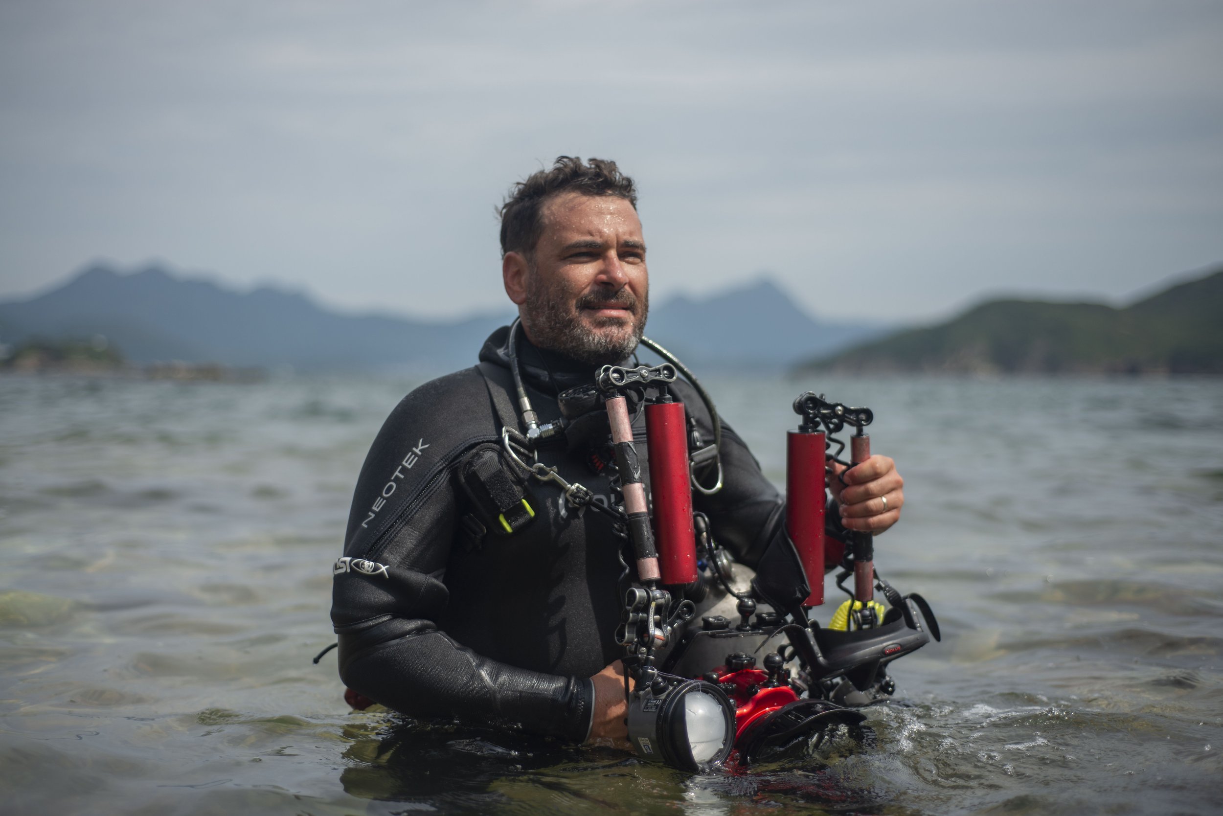Simon Lorenz,  professional underwater photographer.