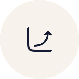 Simple line drawing of an upward arrow with a curved tail