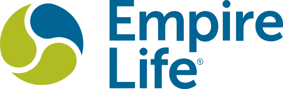 Empire Life logo featuring a stylized circular design in green and blue with the company name in blue text.