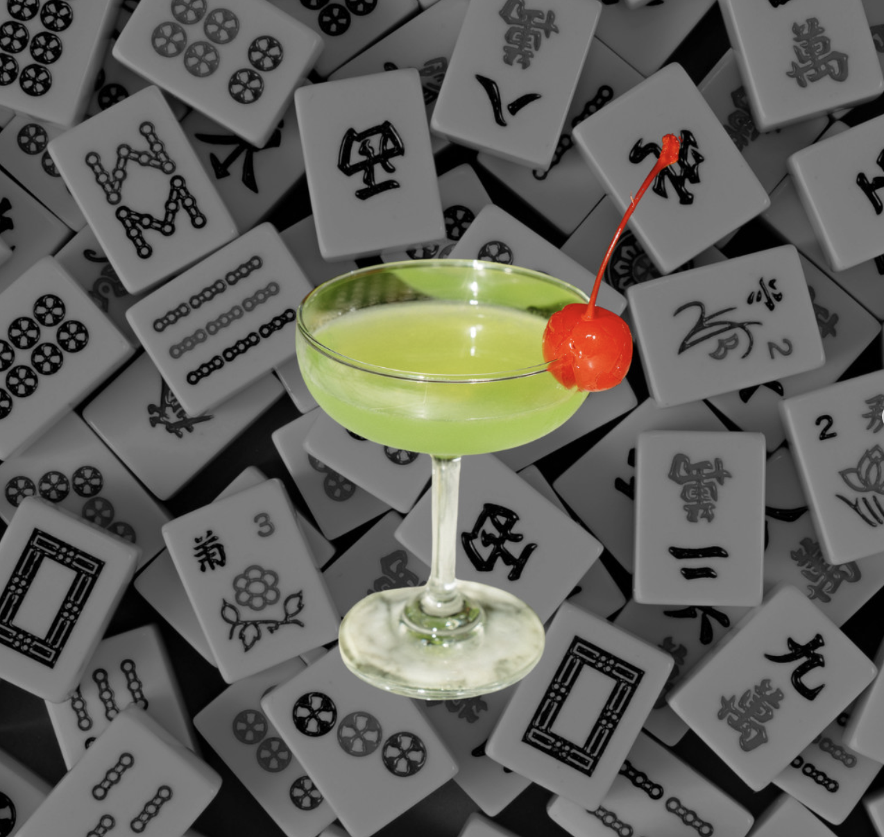 Midouri Martini & mahjong tiles