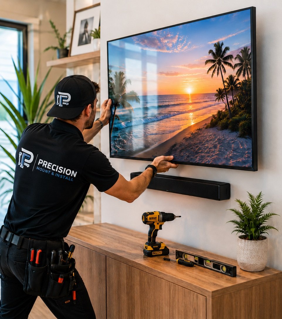 Precision Mount & Install hanging a TV and soundbar