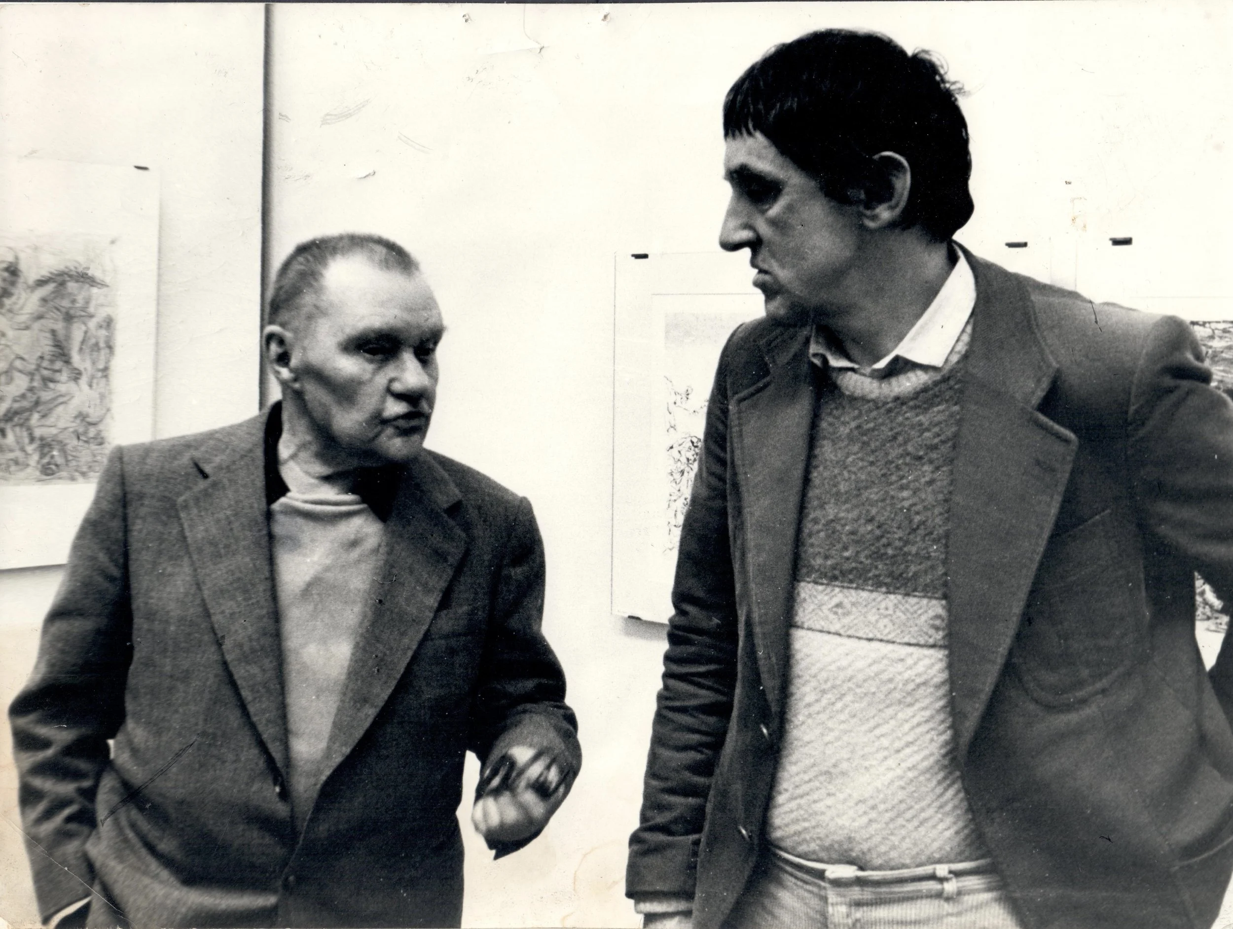 Fritz Cremer und John, 1985, Kollwitz-Preis
