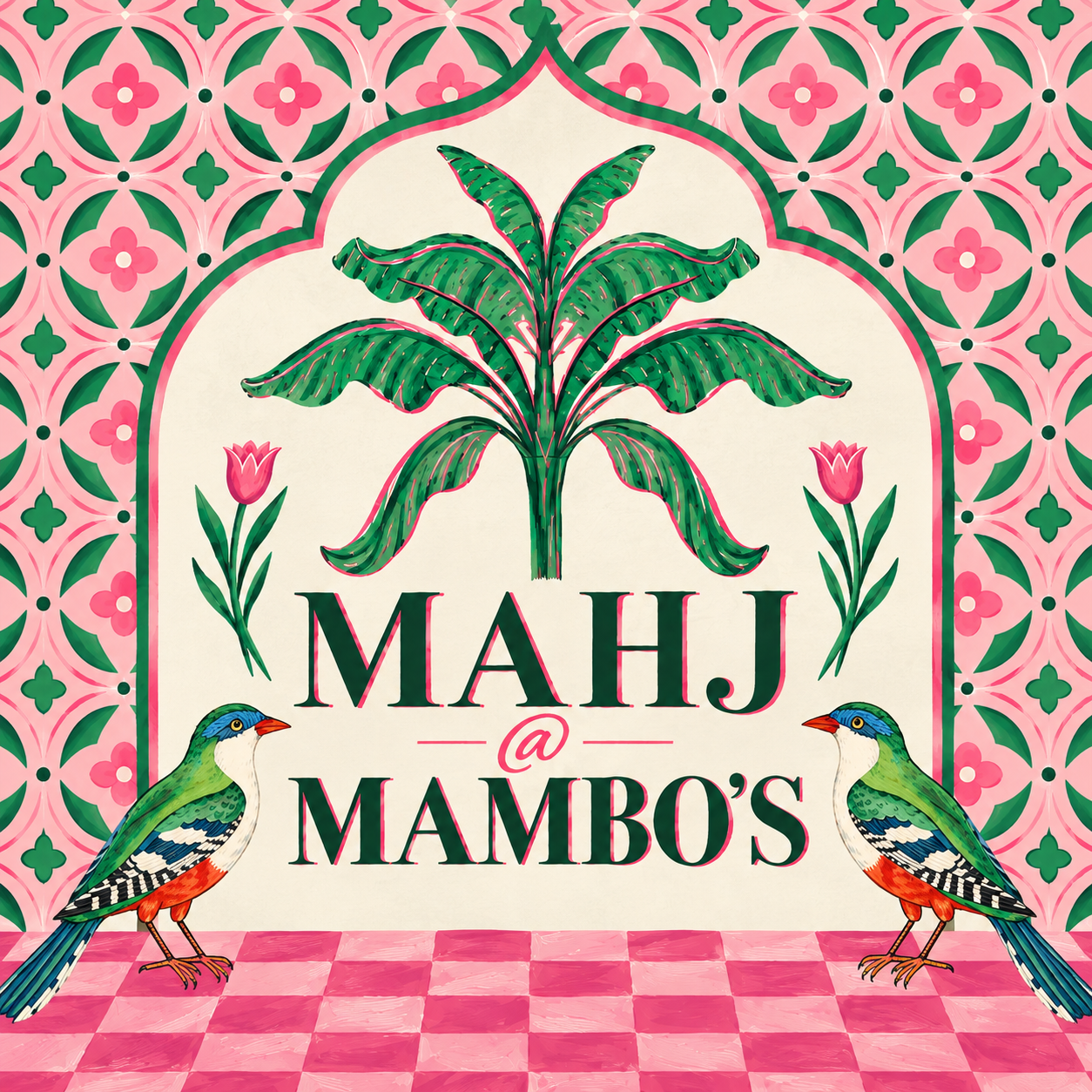 Mahj at Mambo’s Tropical Tile Poster.png