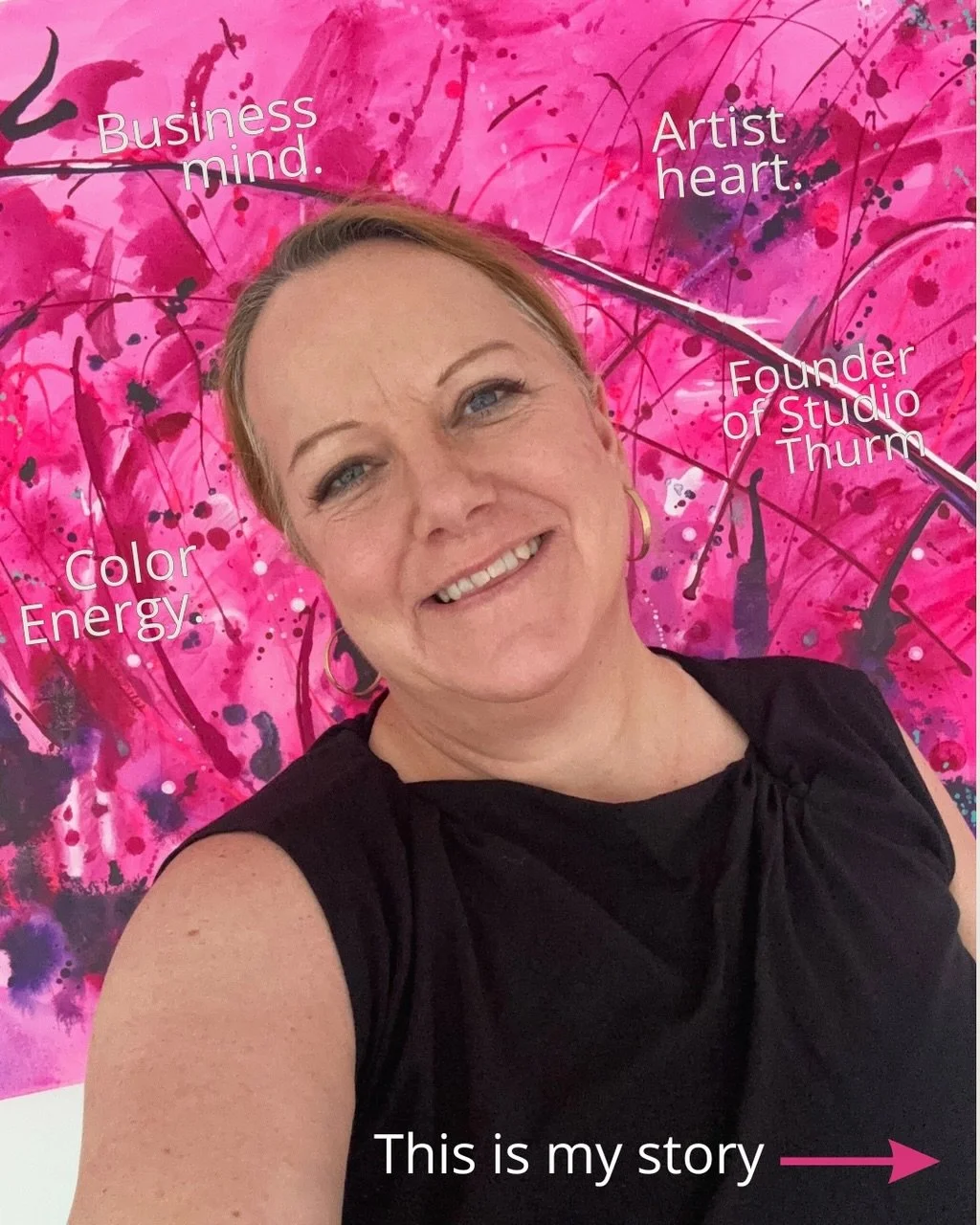 Welcome to Studio Thurm.

I&rsquo;m Saskia - founder, business woman and abstract artist.

For many years, my world was built around structure, decisions, people and events. I built my career in recruiting, headhunting and career fairs, always close 