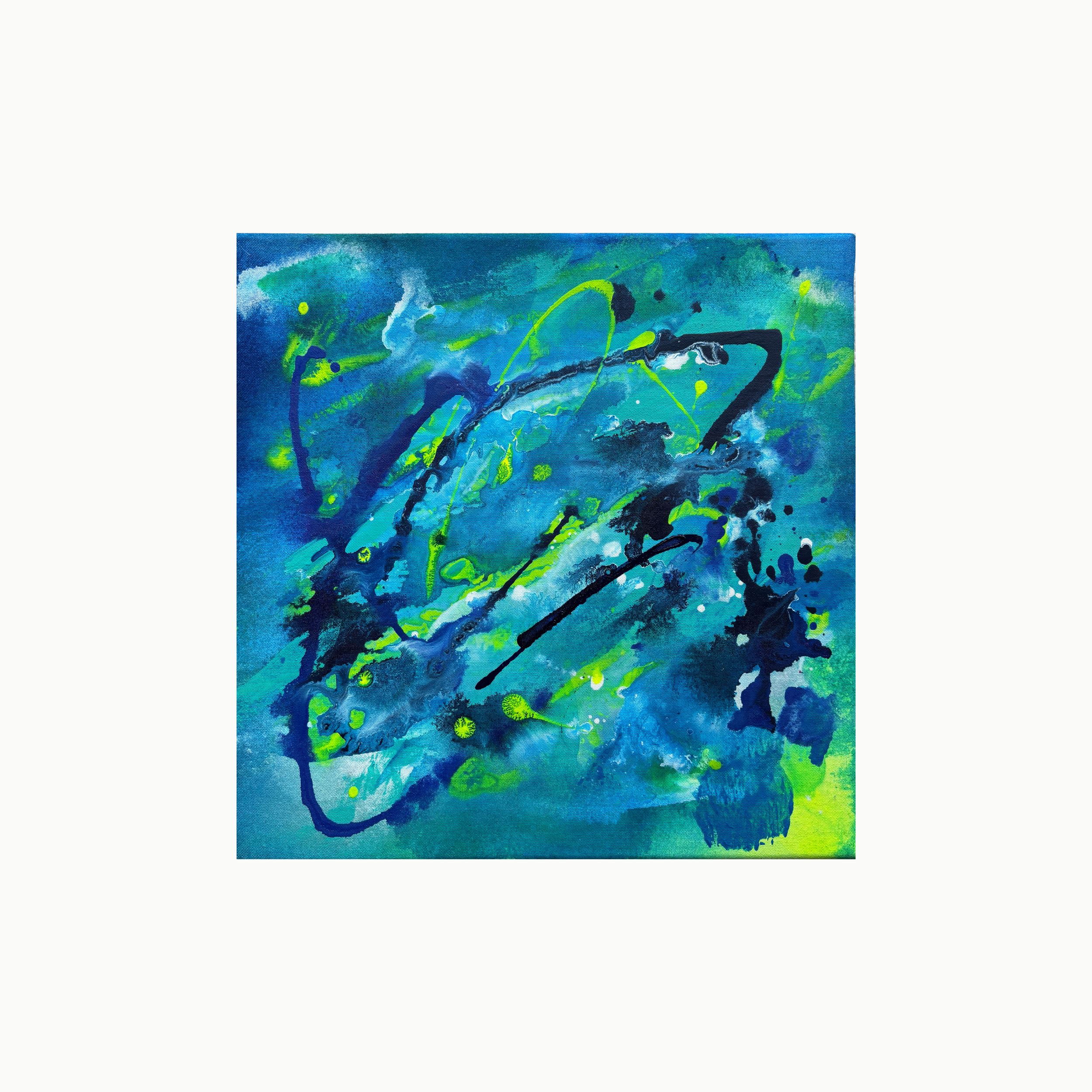 Blue Lime II - 30 x 30 cm