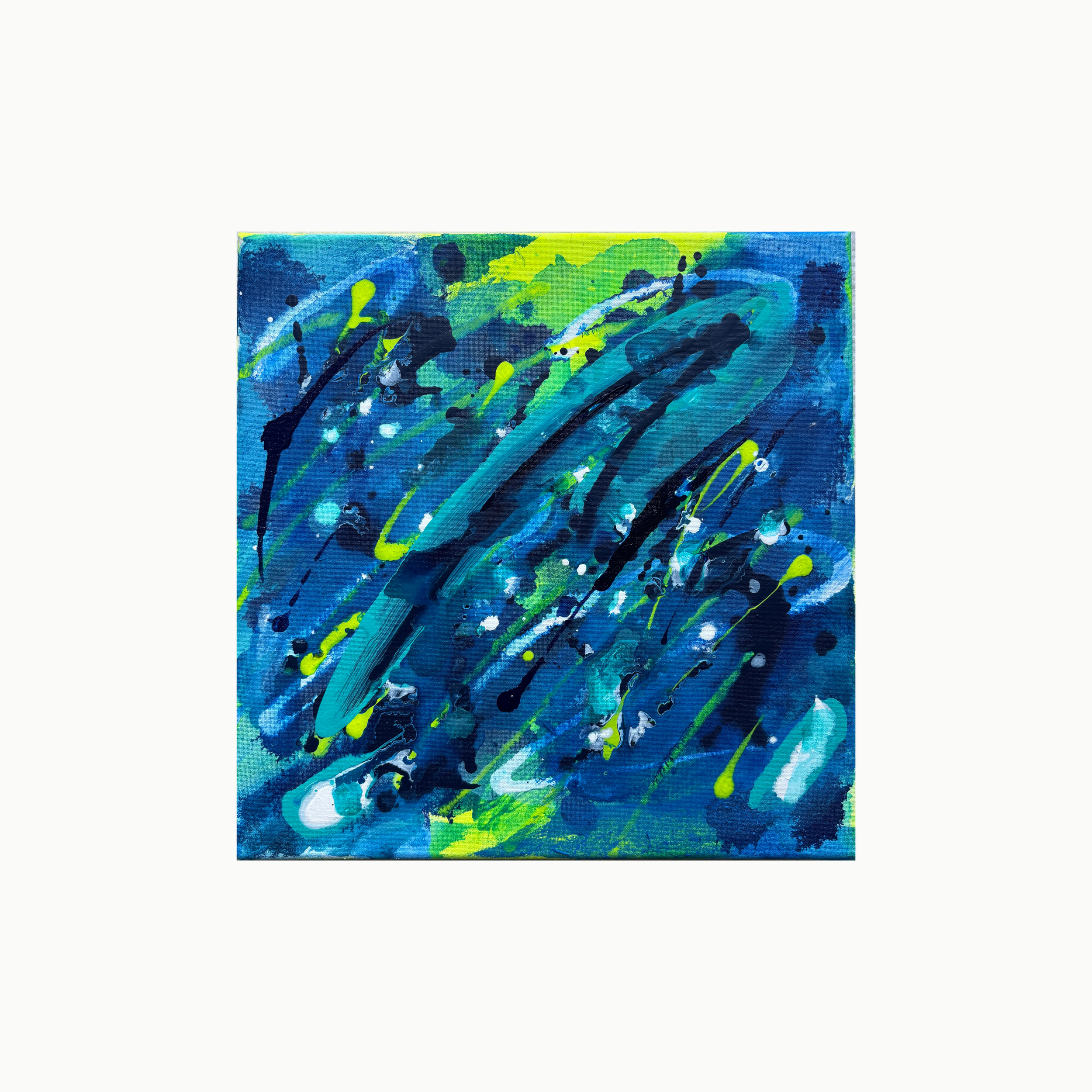 Blue Lime III - 30 x 30 cm