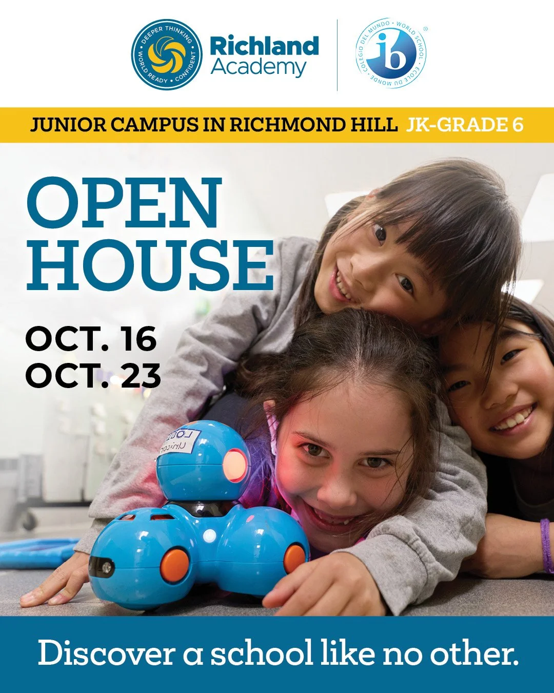 Discover a school like no other. 💙

No two students or journeys are alike. We take the time to understand each student, recognize their unique abilities, and help them grow into their best self.

At Richland Academy, our Reggio-inspired approach and