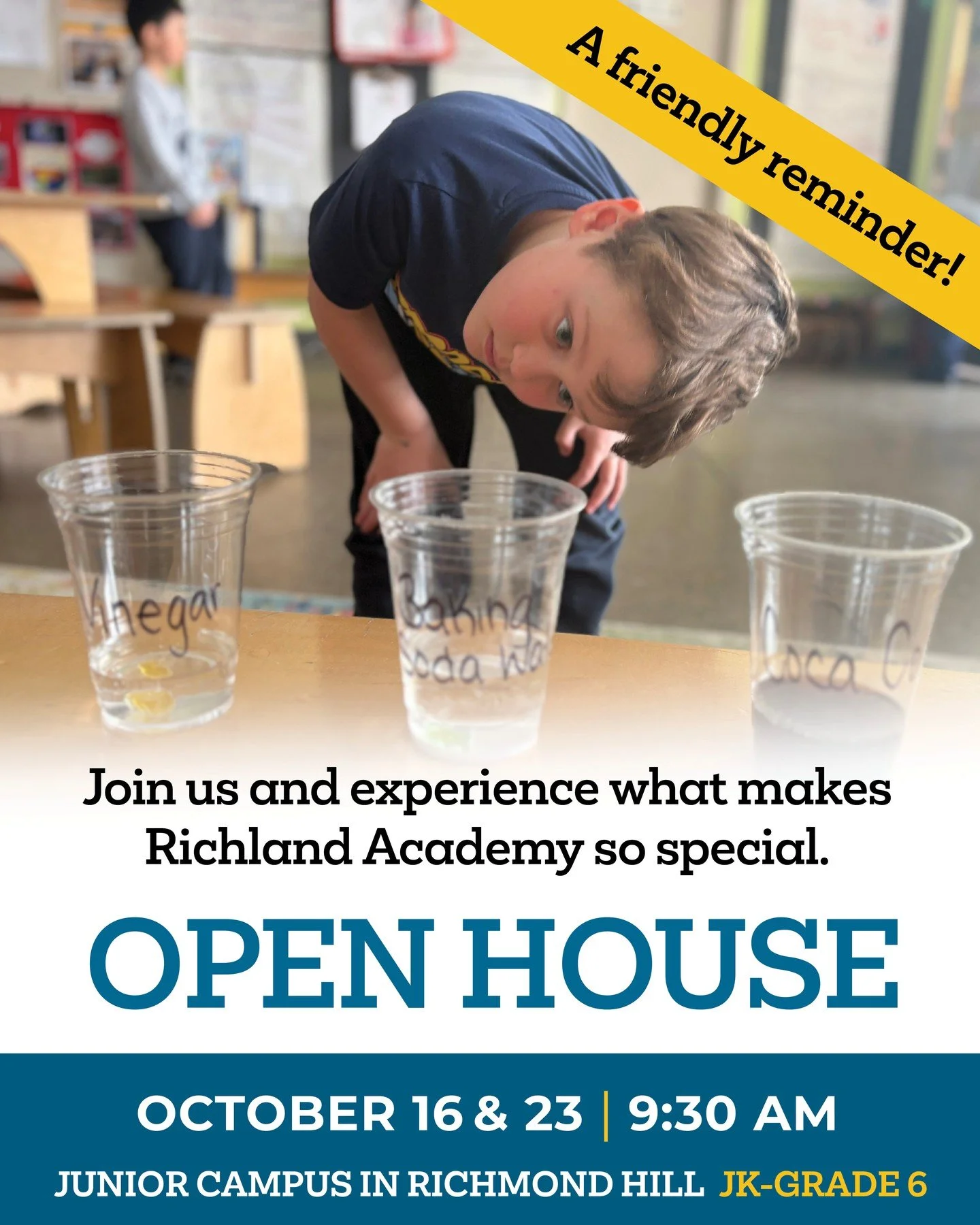 ✨ A Friendly Reminder! Our Junior Campus Open House is coming up!

Come explore our learning spaces, meet our educators, and discover what makes Richland Academy so special.

Know a family who would love Richland? We&rsquo;d love to welcome them!

📍