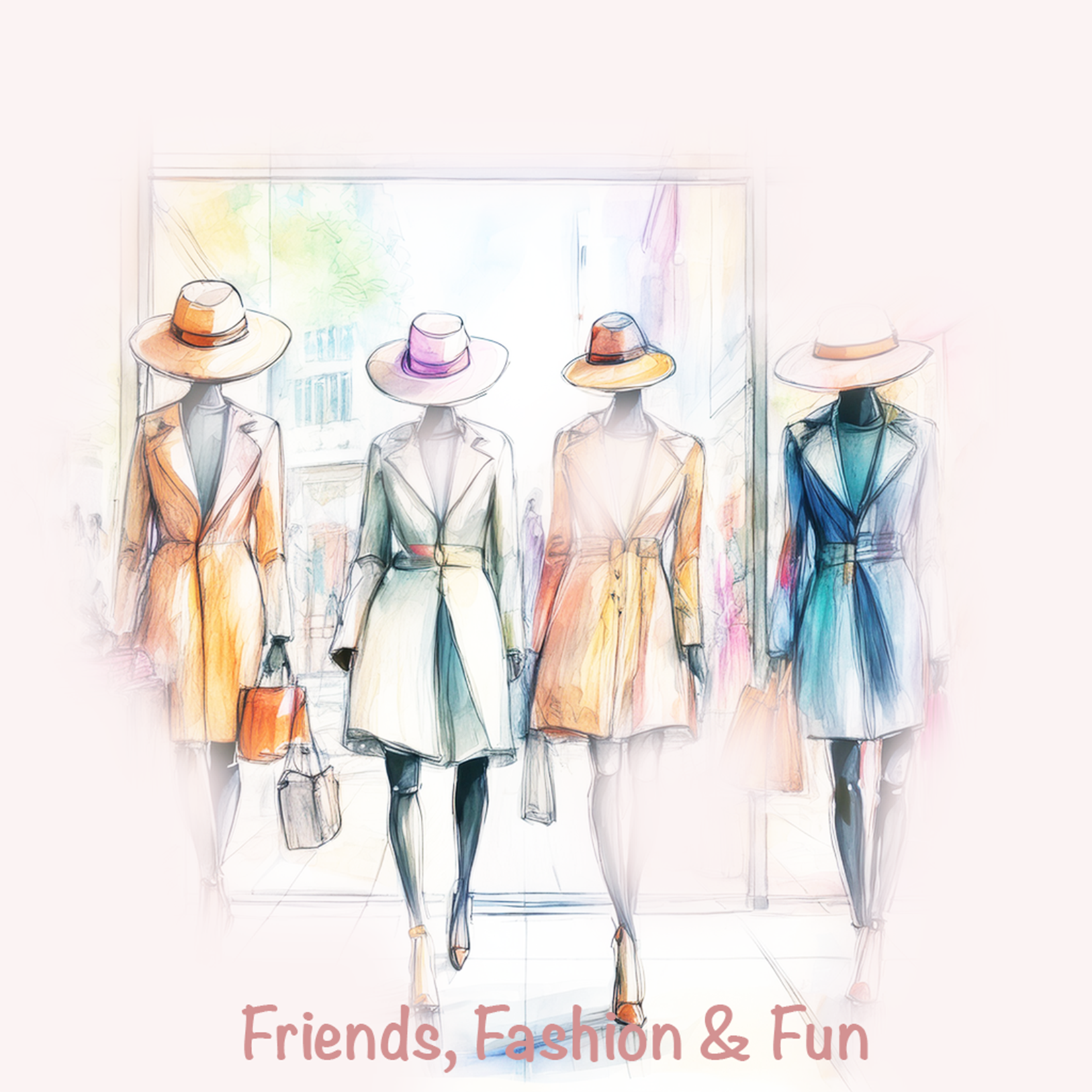 Friends, Fashion and Fun Print 16x20" / 41x51cm