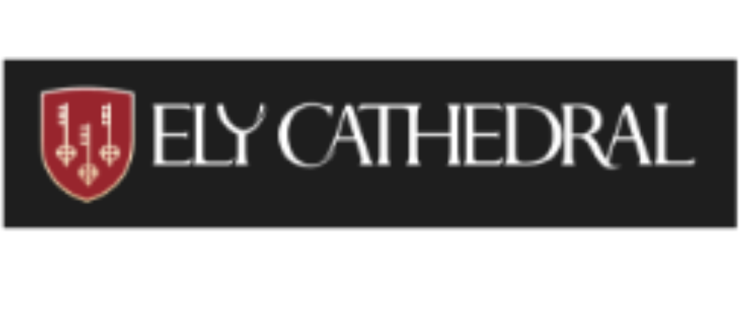 Ely Cathedral logo with a shield and text