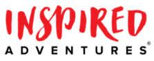 Red text reading 'INSPIRED' on a white background.