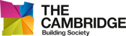 The Cambridge Building Society logo, featuring a colorful geometric shape and text.