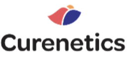 Curenetics logo featuring a stylized abstract figure and the company name