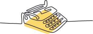Old-fashioned yellow rotary telephone with a cord