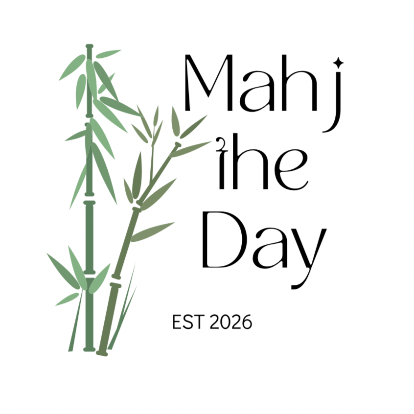 Design with a green bamboo stalk and leaves on the left, and text that reads 'Mahi the Day' in large black font, with 'EST 2026' below in smaller font.