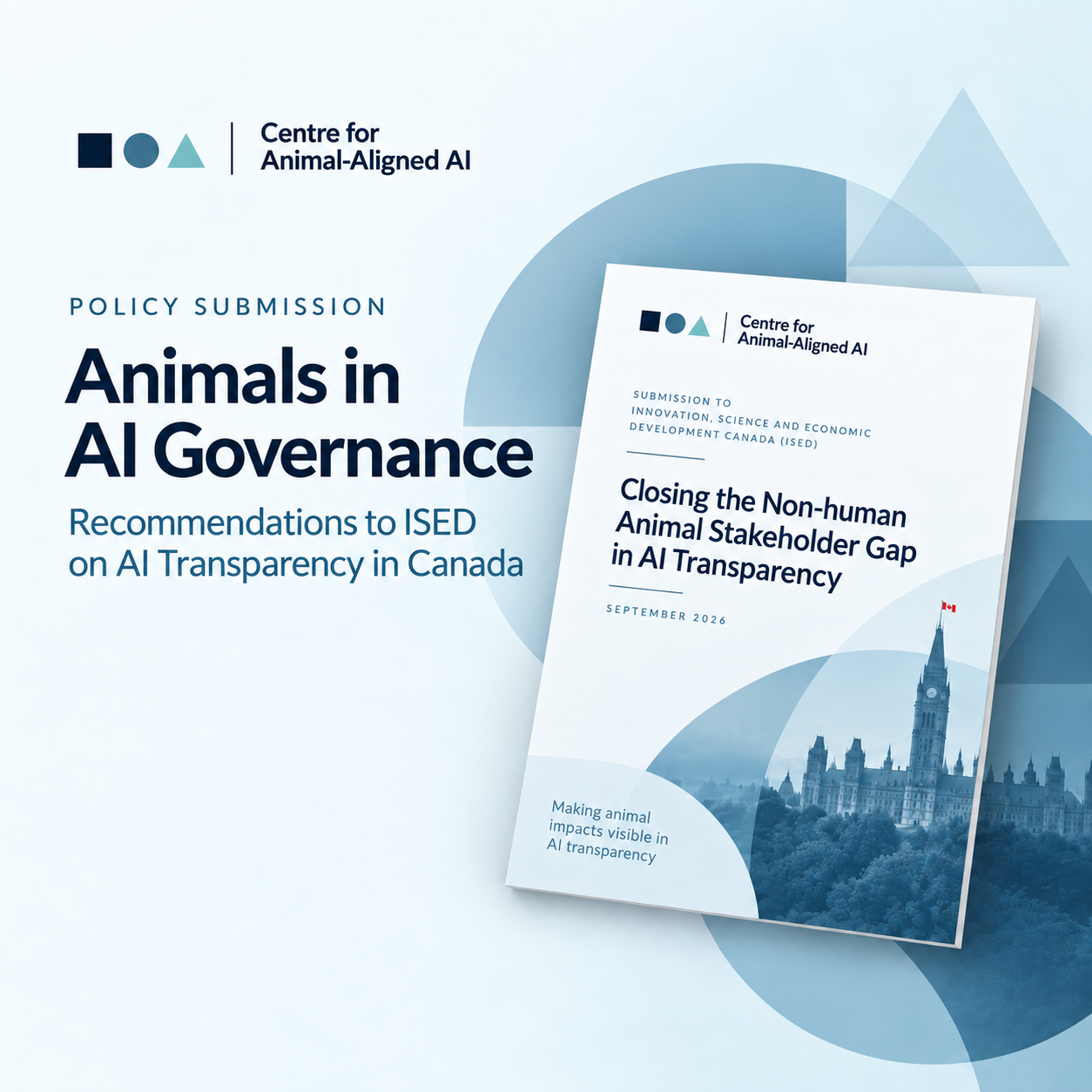 The Centre for Animal-Aligned AI Submits Recommendations on Animal Inclusion in Canada’s AI Transparency Framework