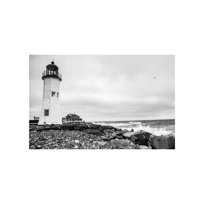 Scituate Lighthouse Black & White