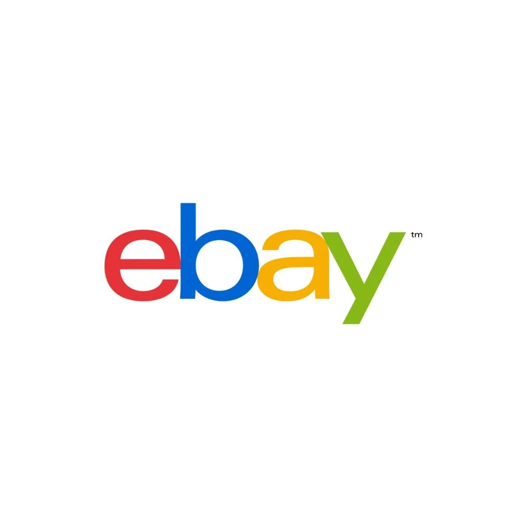 The eBay logo in red, blue, yellow, and green letters on a white background.