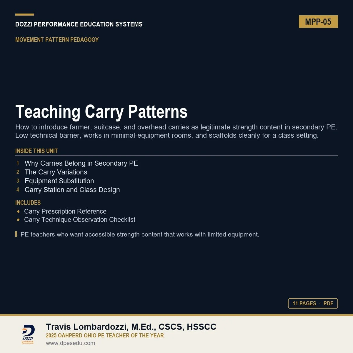 Teaching Carry Patterns