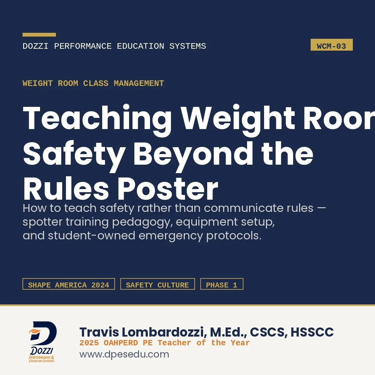 Teaching Weight Room Safety in PE: Beyond the Rules Poster