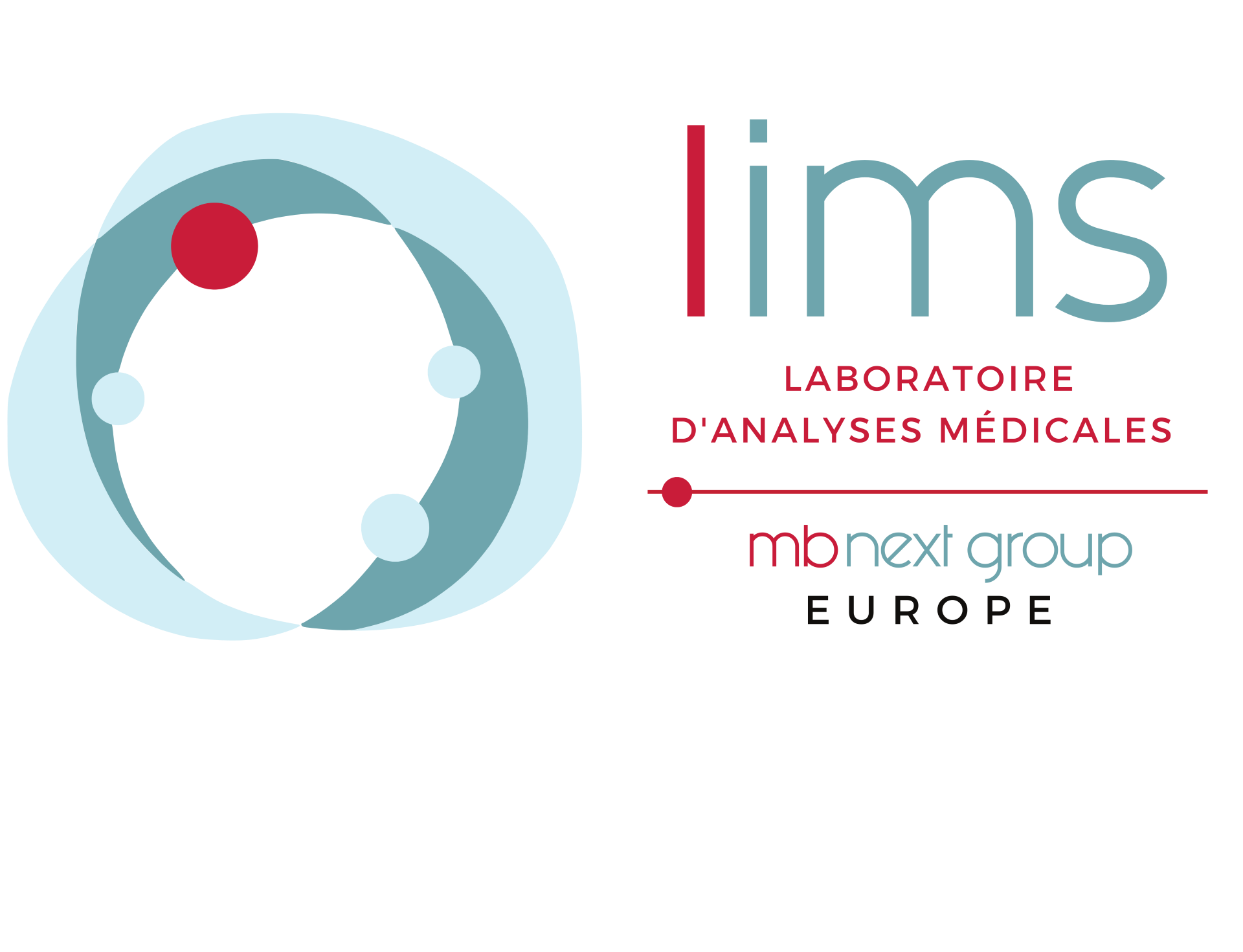 Logo du laboratoire d'analyses médicales Imès Europe avec un design de cercles concentriques et le nom en texte.