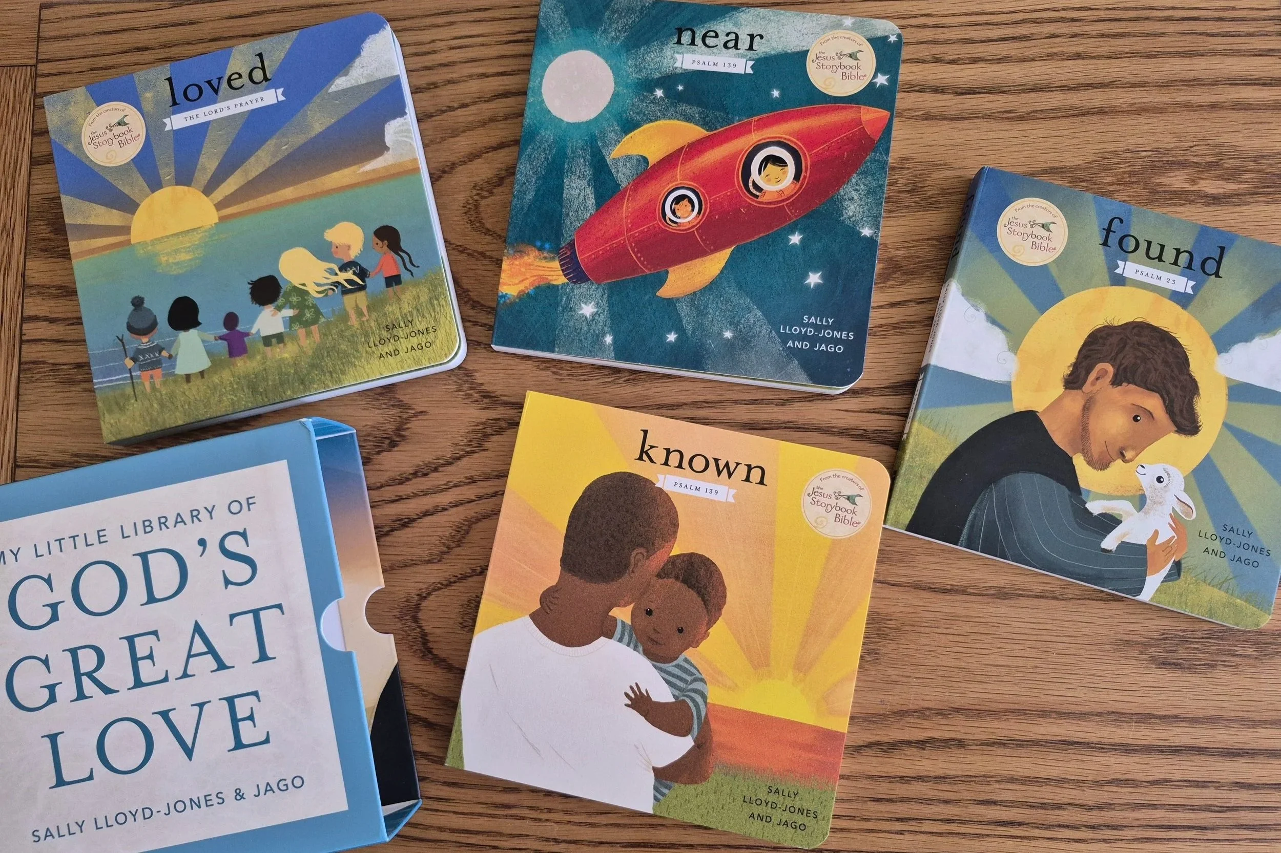 Board books and a baby