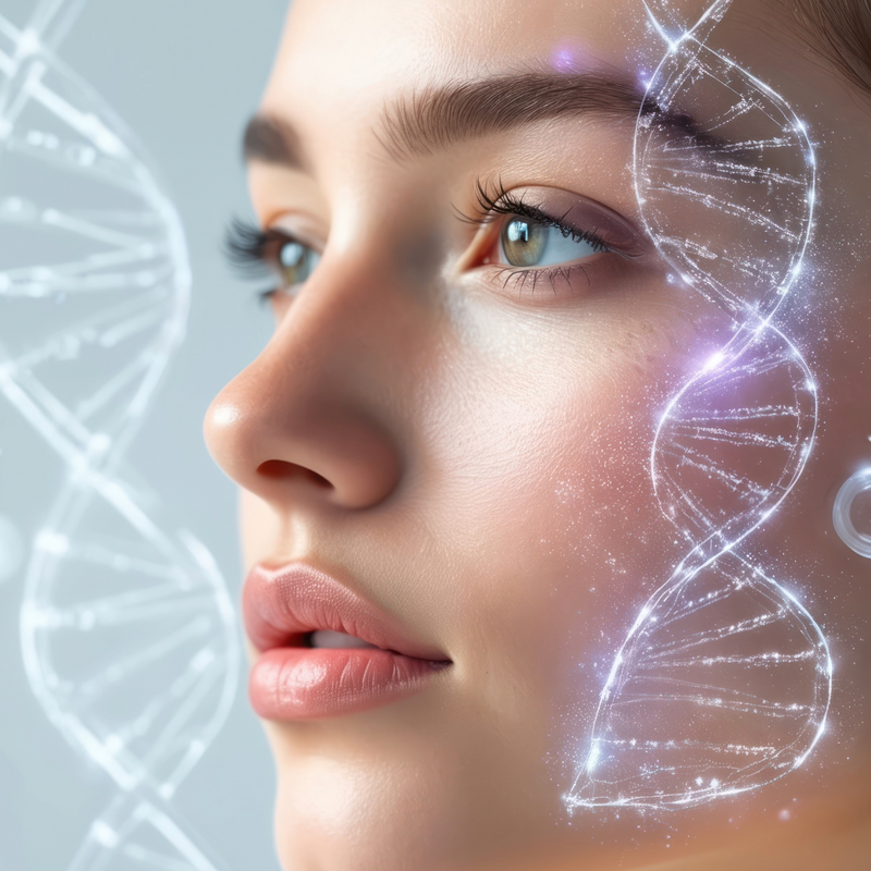 What Sculptra does for your skin — collagen and DNA illustration Dam Medspa Boston