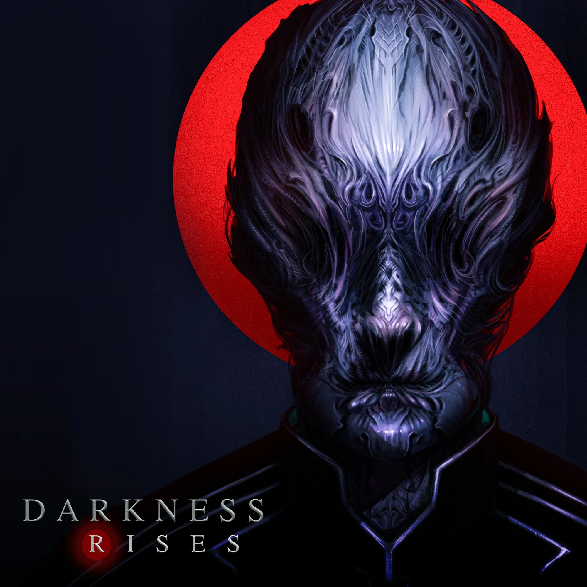
Rendered creature portrait of Eliris from Darkness Rises, showing a male character fully taken over by an alien power.