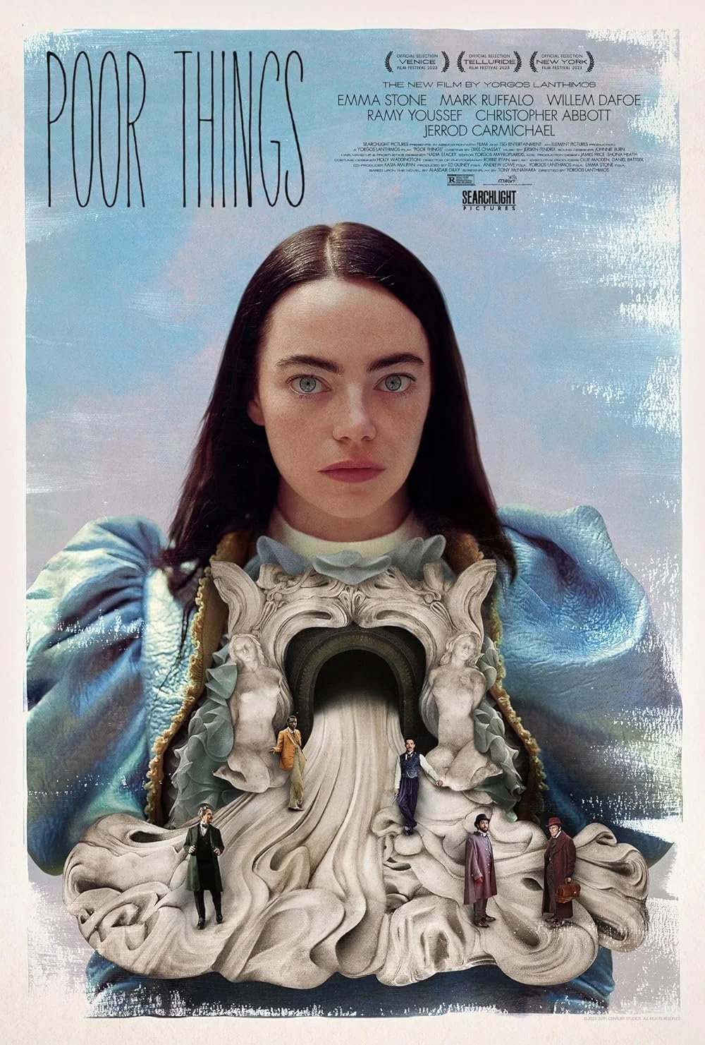 A poster of the movie Poor Things featuring Emma Stone