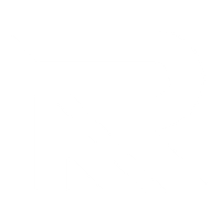 Black and white logo with a stylized letter R and a diagonal slash across it.
