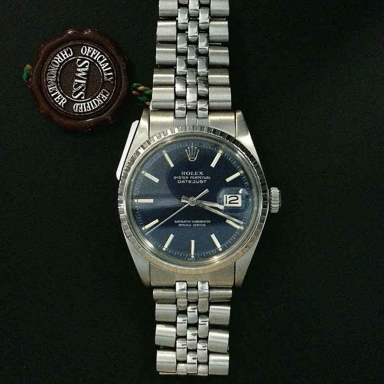 Rare 1970 Blue Mosaic Rolex Datejust