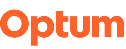 The Optum logo in orange text on a white background.