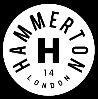 Circular logo with the words 'HAMMERTON LONDON' surrounding a large letter 'H' and the number '14' underneath.