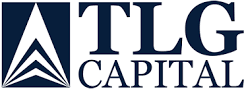 TLG Capital logo with a stylized mountain peak symbol next to the company name