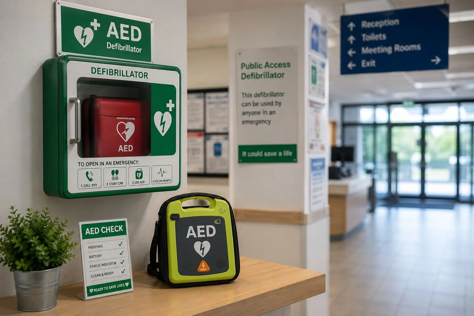 Defibrillator AED inspection, maintenance and electrical safety testing services by BME Engineering Ltd.