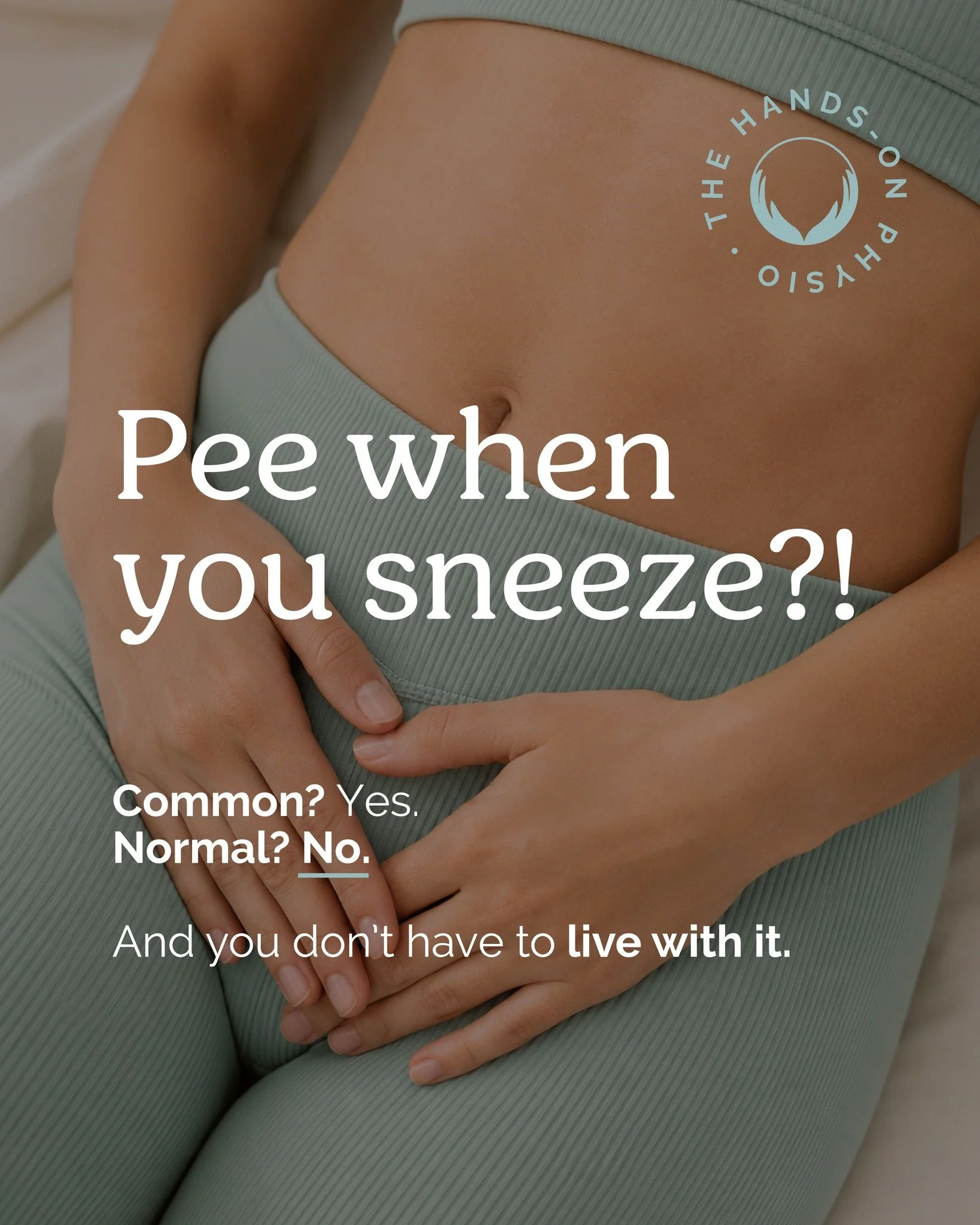 Cross your legs before you sneeze.
Skip the trampoline.
Empty your bladder before a workout.
Laugh about your &ldquo;mom bladder.&rdquo;

Women have normalized leaking because so many women experience it.

But common does not mean normal.

Peeing you