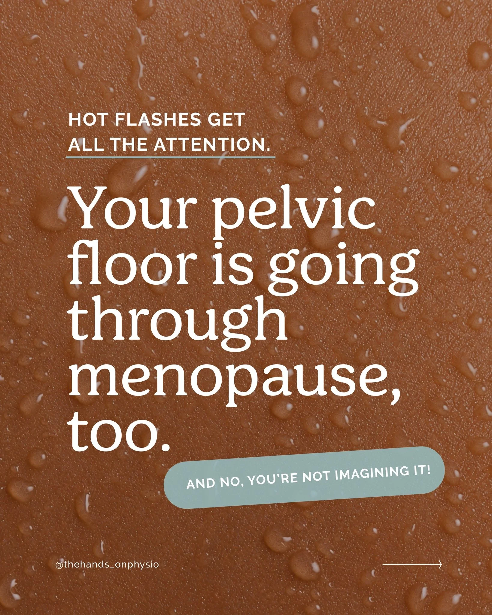 Hot flashes get all the attention, but your pelvic floor goes through menopause too. 🎬

As estrogen levels decline, the tissues that support your bladder can change, leading to symptoms like leaks, sudden urgency, and frequent nighttime bathroom tri
