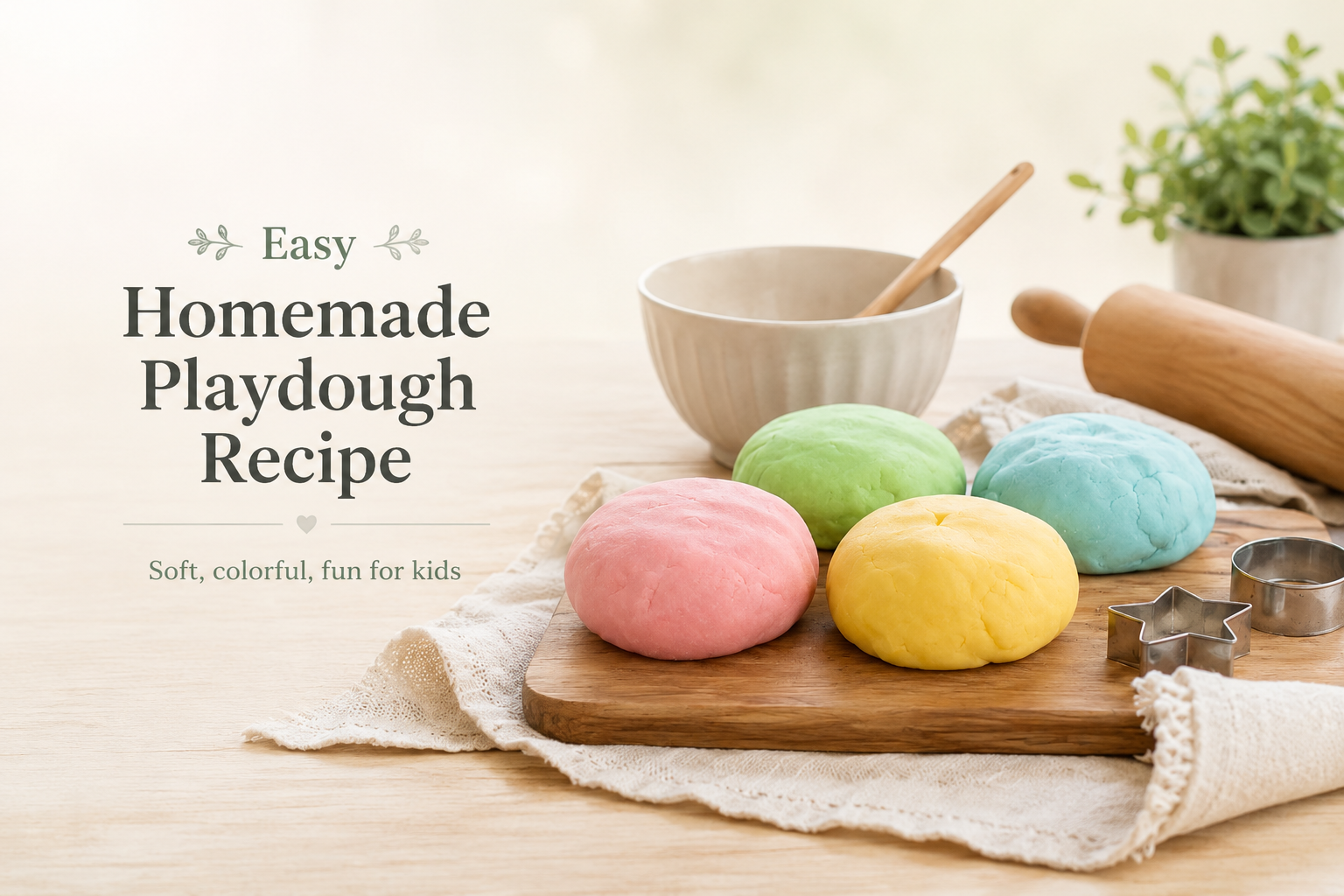 Best Playdough Recipe: No Cream of Tartar