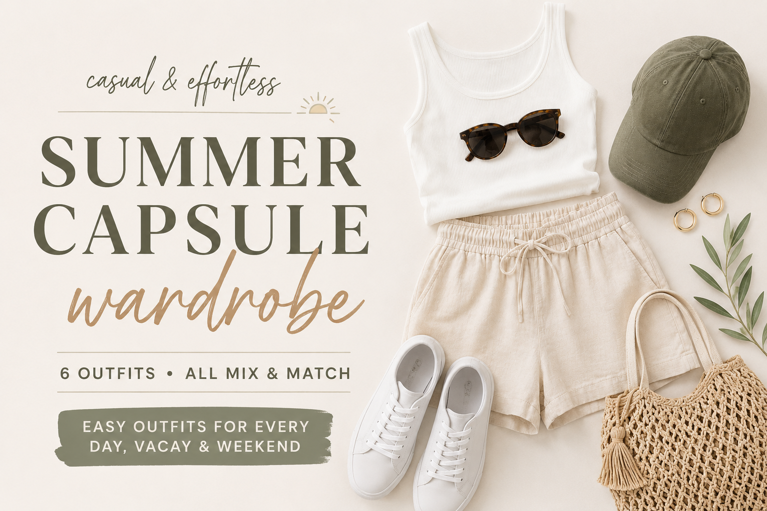 Summer Capsule Wardrobe  for Women: Easy Outfit Combinations