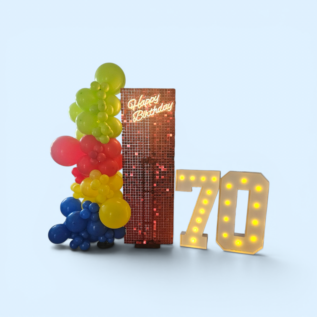 Ultimate Party Backdrop: Shimmer Wall and Balloon Garland Set