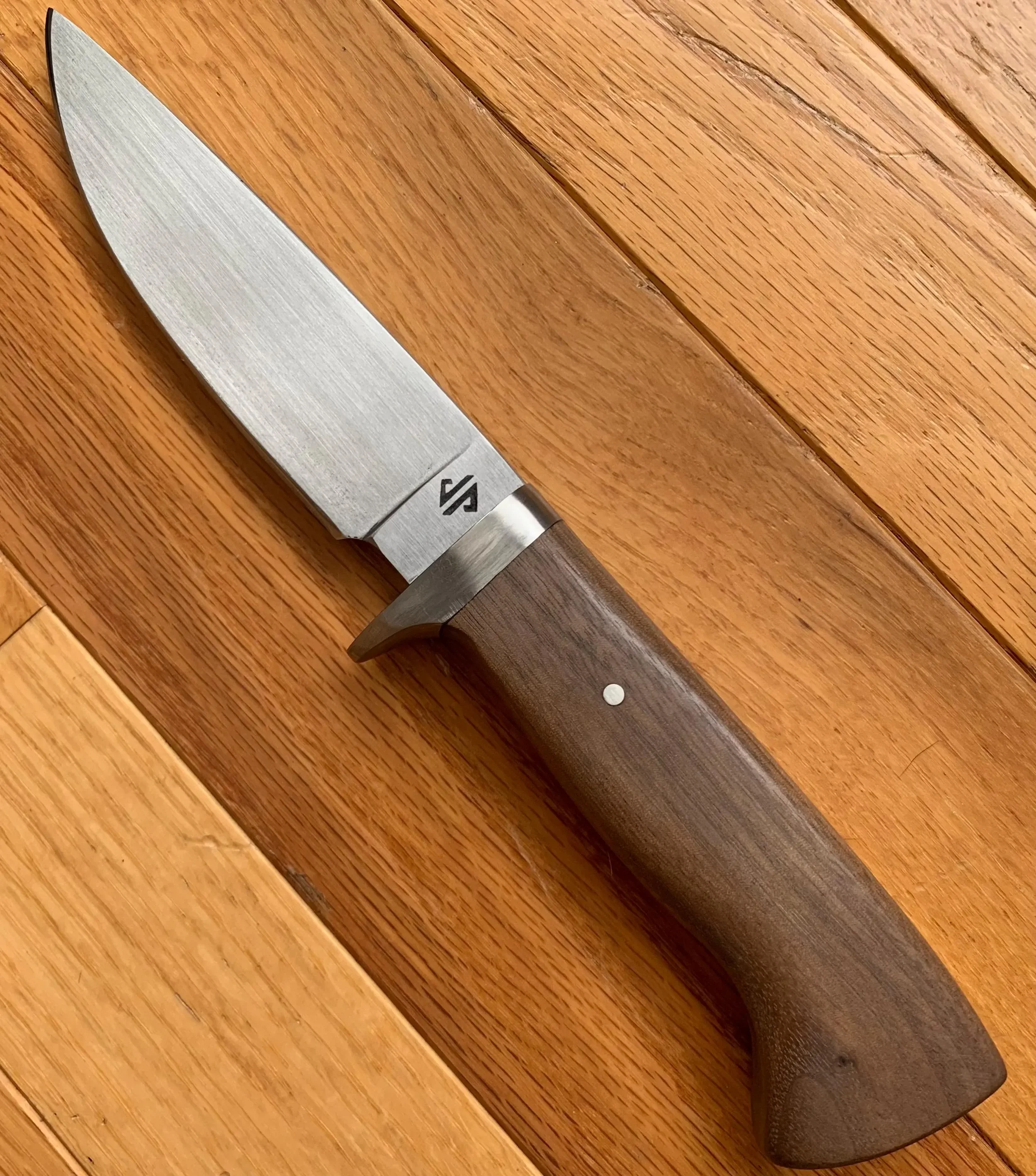 Hand-Forged High Carbon Hunting Knife | Black Walnut Handle