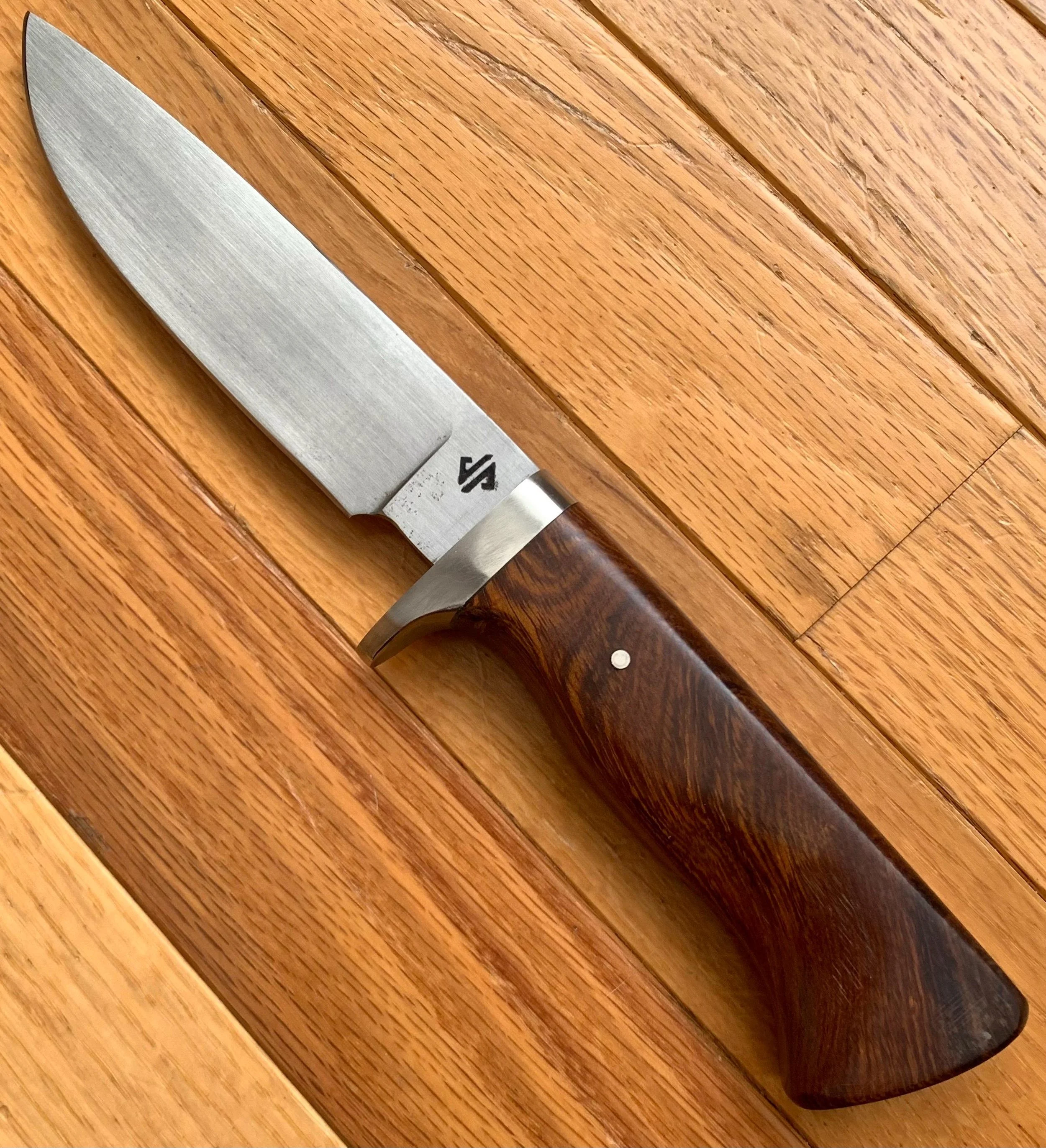 Hand-Forged High Carbon Hunting Knife | Desert Ironwood Handle