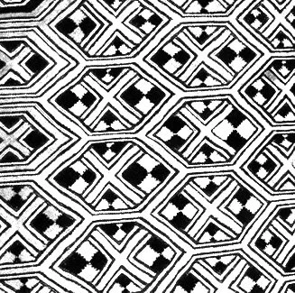 Close-up of a black and white geometric patterned surface.