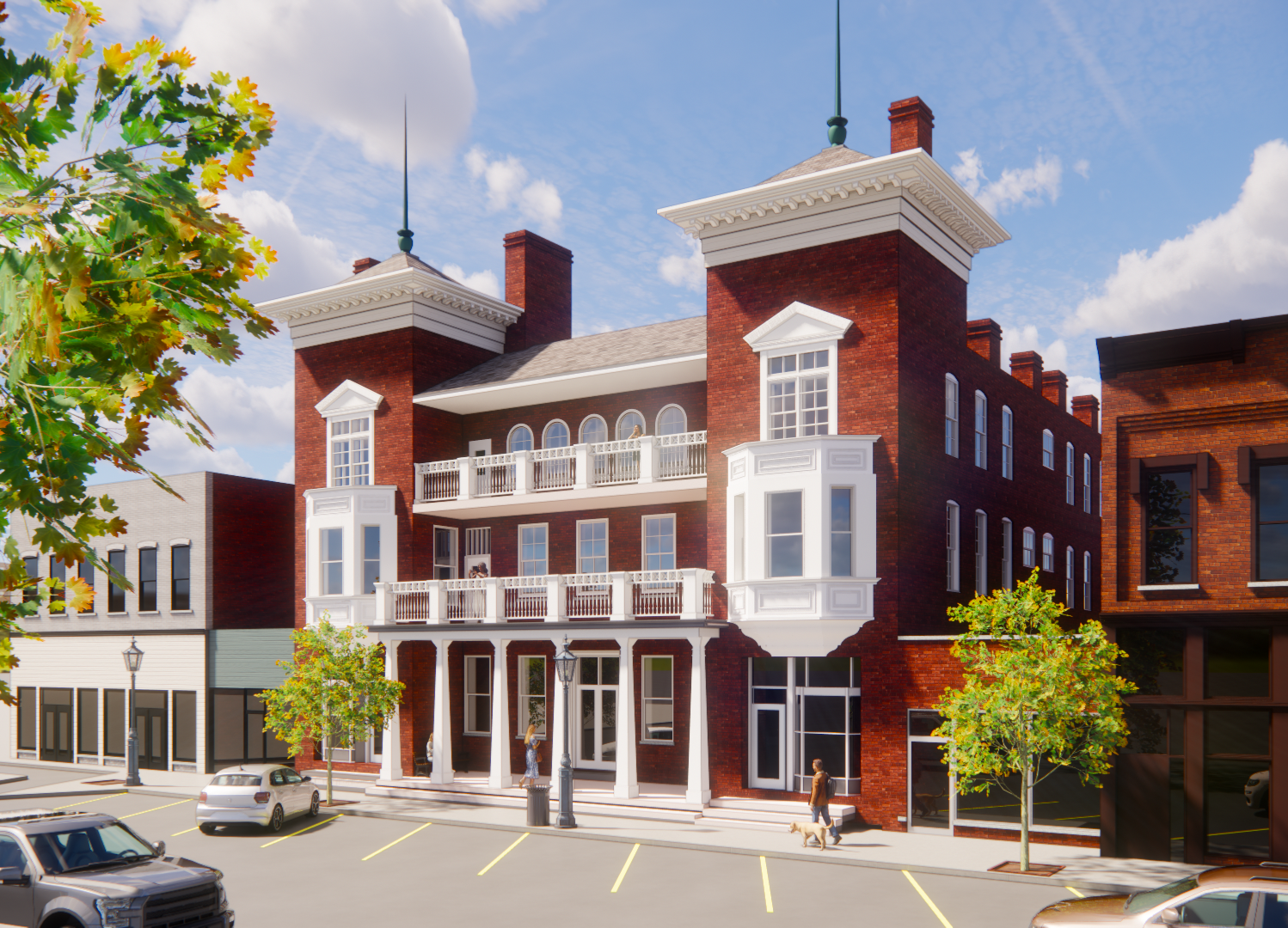 Mineral Springs Hotel 3D Rendering