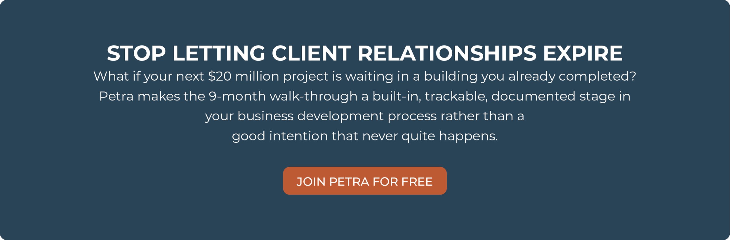 Stop Letting Client Relationships Expire | Petra