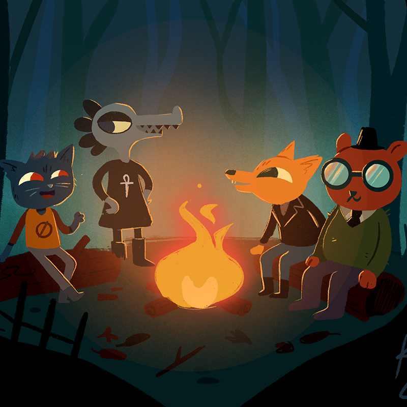 Campfire (with characters from Night in the Woods)